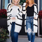 Brighter is Better Striped Cardigan in Ivory