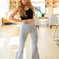 Brighton Flare Leggings in Light Gray