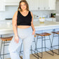 Brighton Flare Leggings in Light Gray