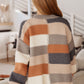 Brown Sugar and Molasses Checkered Cardigan