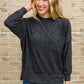 Brushed Drop Shoulder Sweater In Black