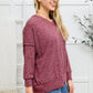 Brushed Soft Sweater In Burgundy