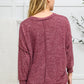 Brushed Soft Sweater In Burgundy