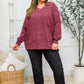 Brushed Soft Sweater In Burgundy