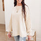 RACK SALE Bubbly B Sweater In Ivory - S/M
