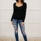 Buffalo Plaid Peek-A-Boo Skinnies