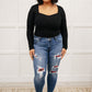 Buffalo Plaid Peek-A-Boo Skinnies