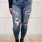 Buffalo Plaid Peek-A-Boo Skinnies