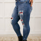 Buffalo Plaid Peek-A-Boo Skinnies