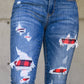 Buffalo Plaid Peek-A-Boo Skinnies