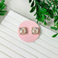 PREORDER: Bunny Printed Glass Stud Earrings