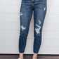 Judy Blue Vintage Indigo Cropped Skinny Jeans
