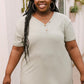 Buttons and Henley Top in Sea Salt