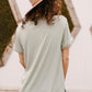 Buttons and Henley Top in Sea Salt