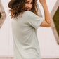 Buttons and Henley Top in Sea Salt