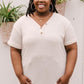 Buttons and Henley Top in Seashell
