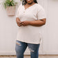 Buttons and Henley Top in Seashell