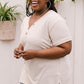 Buttons and Henley Top in Seashell