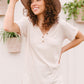Buttons and Henley Top in Seashell