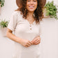 Buttons and Henley Top in Seashell