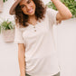 Buttons and Henley Top in Seashell