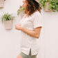 Buttons and Henley Top in Seashell