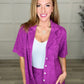 French Terry Button Down Top