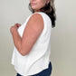 V-Neck Ivory Knit Tank Top