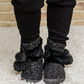 Cable Knit Slipper Boots With Pompom Trim