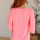 Cali Blouse in Neon Pink
