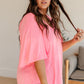Cali Blouse in Neon Pink