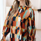 Call It What It Is Mod Print Blouse