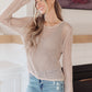 Calming Down Loose Knit Top
