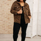 Can't Be Tamed Shacket in Bronze & Black