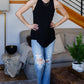 Can't Wait For Spring Hi-Low Sleeveless Top in Black