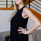 Can't Wait For Spring Hi-Low Sleeveless Top in Black