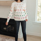 Candy Buttons Pom Detail Sweater