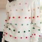 Candy Buttons Pom Detail Sweater