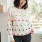 Candy Buttons Pom Detail Sweater