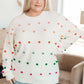 Candy Buttons Pom Detail Sweater