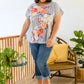 Canopy Of Crushes Striped Floral Top