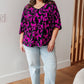 Casually Cute V-Neck Top in Magenta