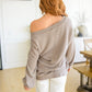 Caught a Vibe V-Neck Waffle Knit Top