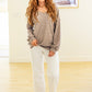 Caught a Vibe V-Neck Waffle Knit Top