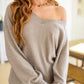 Caught a Vibe V-Neck Waffle Knit Top