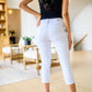Judy Blue Cool White Mid Rise Capris