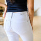 Judy Blue Cool White Mid Rise Capris