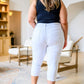 Judy Blue Cool White Mid Rise Capris