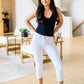 Judy Blue Cool White Mid Rise Capris