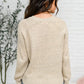 Chai Latte V-Neck Sweater in Oatmeal